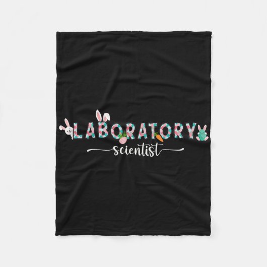 Laborwissenschaftler Osterlabor-Techniker Hase Fleecedecke (Vorderseite)
