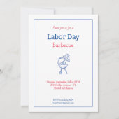 Labour Day Babecue Party Minimalistisch Einladung (Vorderseite)