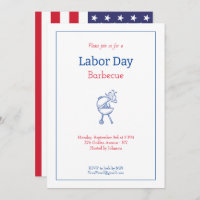 Labour Day Babecue Party Minimalistisch
