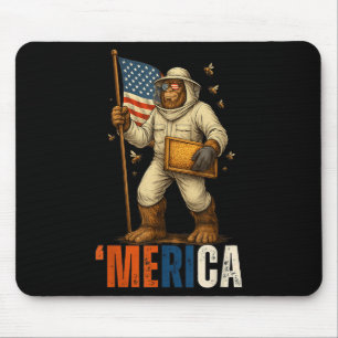 Labour Day Beekeeper Bigfoot Honey Worker American Mousepad
