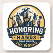 Labour Day  Getränkeuntersetzer (Vorderseite)