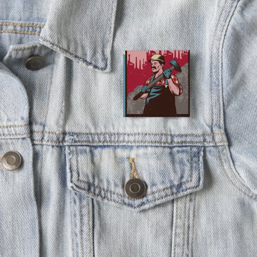 Labour Man Button (Beispiel)