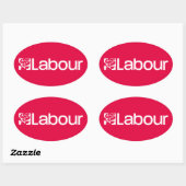 Labour Party UK Ovaler Aufkleber (Blatt)