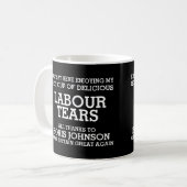 Labour Tears Boris Johnson Kaffeetasse (Vorderseite Links)