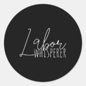 Labour Whisperer Doula Runder Aufkleber (Vorderseite)