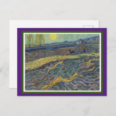 Laboureur dans un Champ, Van Gogh, Fine Art Postkarte (Vorne/Hinten)