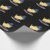 Labra-cadabra Funny Labrador Dog Pun Dark BG Geschenkpapier (Ecke)
