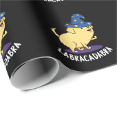 Labra-cadabra Funny Labrador Dog Pun Dark BG Geschenkpapier (Rolleneckpunkt)