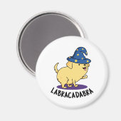 Labra-cadabra Funny Labrador Dog Pun Magnet (Vorderseite/Rückseite)