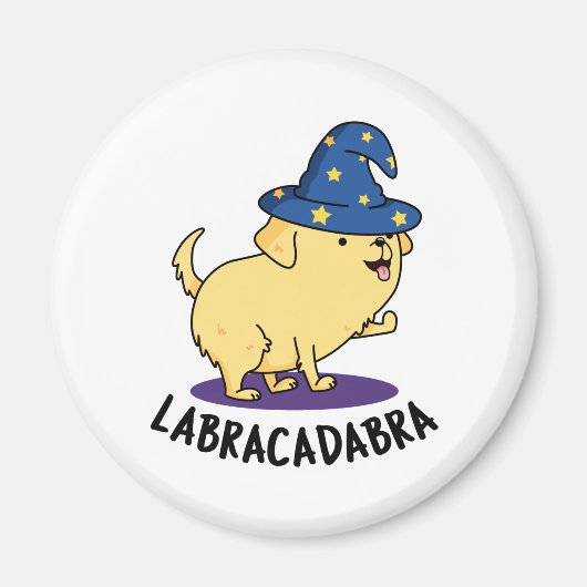 Labra-cadabra Funny Labrador Dog Pun Magnet (Vorne)