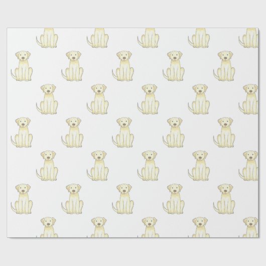 Labrabor Retriever-Hundegeschenk-Packpapier Geschenkpapier (Flach)