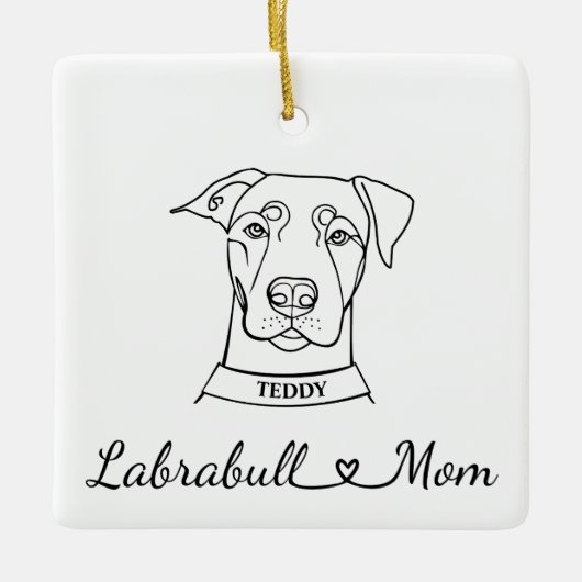 Labrabull-Mama Keramikornament (Vorderseite)