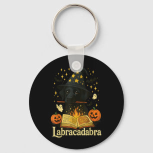 Labracadabra Black Labrador Zauberer Halloween Schlüsselanhänger