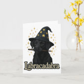 Labracadabra Funny Black Lab Dog Assistent Hallowe Karte (Gelbe Blume)