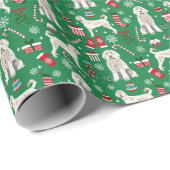 Labradoodal Weihnachtshund Geschenkpapier (Rolleneckpunkt)