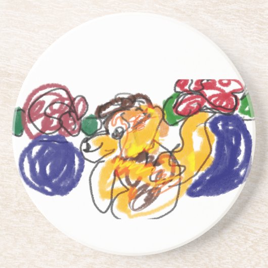 Labradoodale Rose Getränkeuntersetzer (Vorne)
