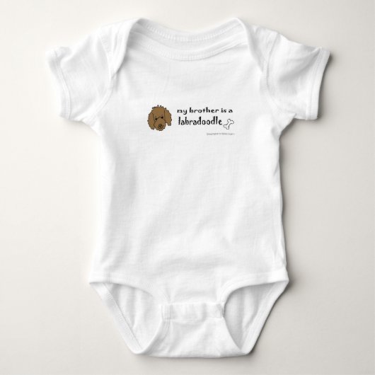 labradoodell baby strampler (Vorderseite)