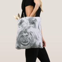 Labradoodle Art Black and White Niedlich