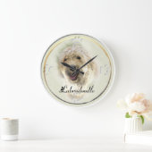 Labradoodle Art Geschenke Große Wanduhr (Zuhause)