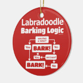 Labradoodle Barking Logic Keramik Ornament (Links)