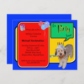 Labradoodle Birthday Barke Einladung (Vorne/Hinten)