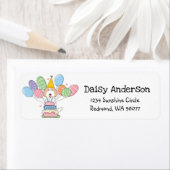 Labradoodle Birthday Party Rücksendeadresse (Insitu)