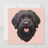 Labradoodle Black Dog (Vorderseite)