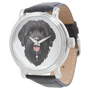 Labradoodle Black Dog Armbanduhr