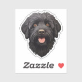 Labradoodle Black Dog Aufkleber (Blatt)