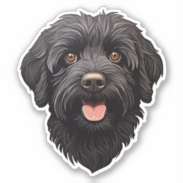 Labradoodle Black Dog Aufkleber