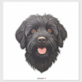 Labradoodle Black Dog Aufkleber (Blatt)