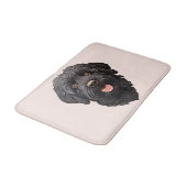 Labradoodle Black Dog Badematte (Schrägansicht)