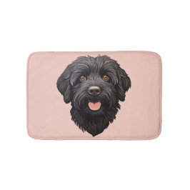 Labradoodle Black Dog Badematte