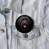 Labradoodle Black Dog Button (Beispiel)