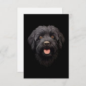 Labradoodle Black Dog Dankeskarte (Vorne/Hinten)