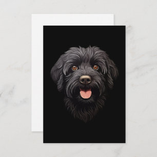 Labradoodle Black Dog Dankeskarte
