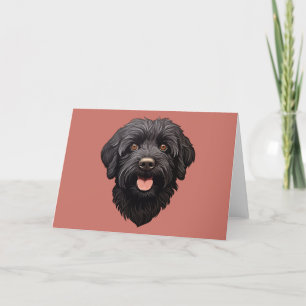 Labradoodle Black Dog Dankeskarte