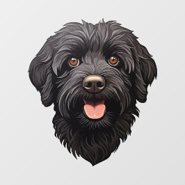 Labradoodle Black Dog Fensteraufkleber
