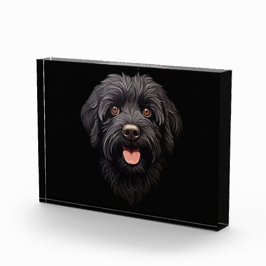 Labradoodle Black Dog Fotoblock (Rechts)