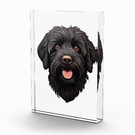 Labradoodle Black Dog Fotoblock (Rechts)