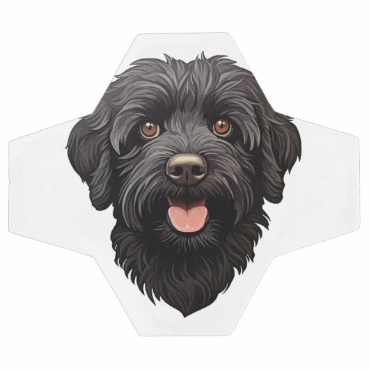 Labradoodle Black Dog Fußball (Flach)