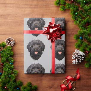 Labradoodle Black Dog Geschenkpapier