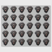Labradoodle Black Dog Geschenkpapier (Flach)