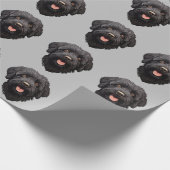 Labradoodle Black Dog Geschenkpapier (Ecke)
