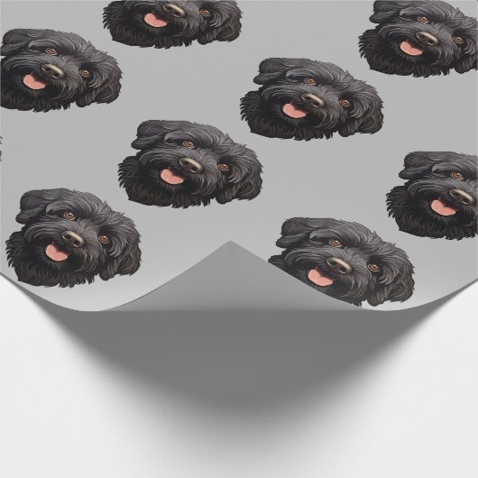 Labradoodle Black Dog Geschenkpapier (Ecke)