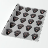 Labradoodle Black Dog Geschenkpapier (Ungerollt)