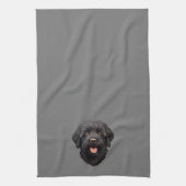 Labradoodle Black Dog Geschirrtuch (Vertikal)