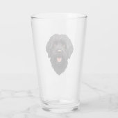 Labradoodle Black Dog Glas (Rückseite)