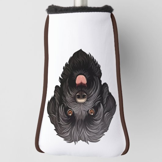 Labradoodle Black Dog Golf Headcover (Rotieren 90)