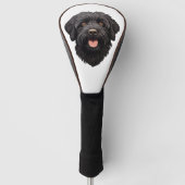 Labradoodle Black Dog Golf Headcover (Vorderseite)